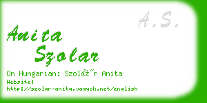 anita szolar business card